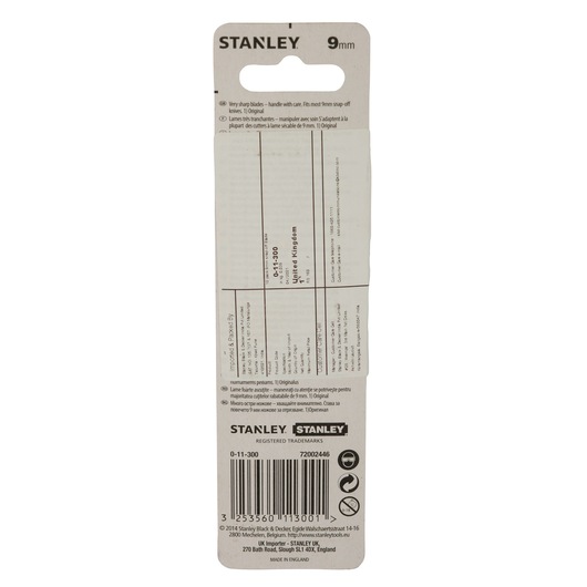 STANLEY SUSTALI MAKET BIÇAĞI YEDEĞİ 110 X 18 MM - 10X1 Paket
