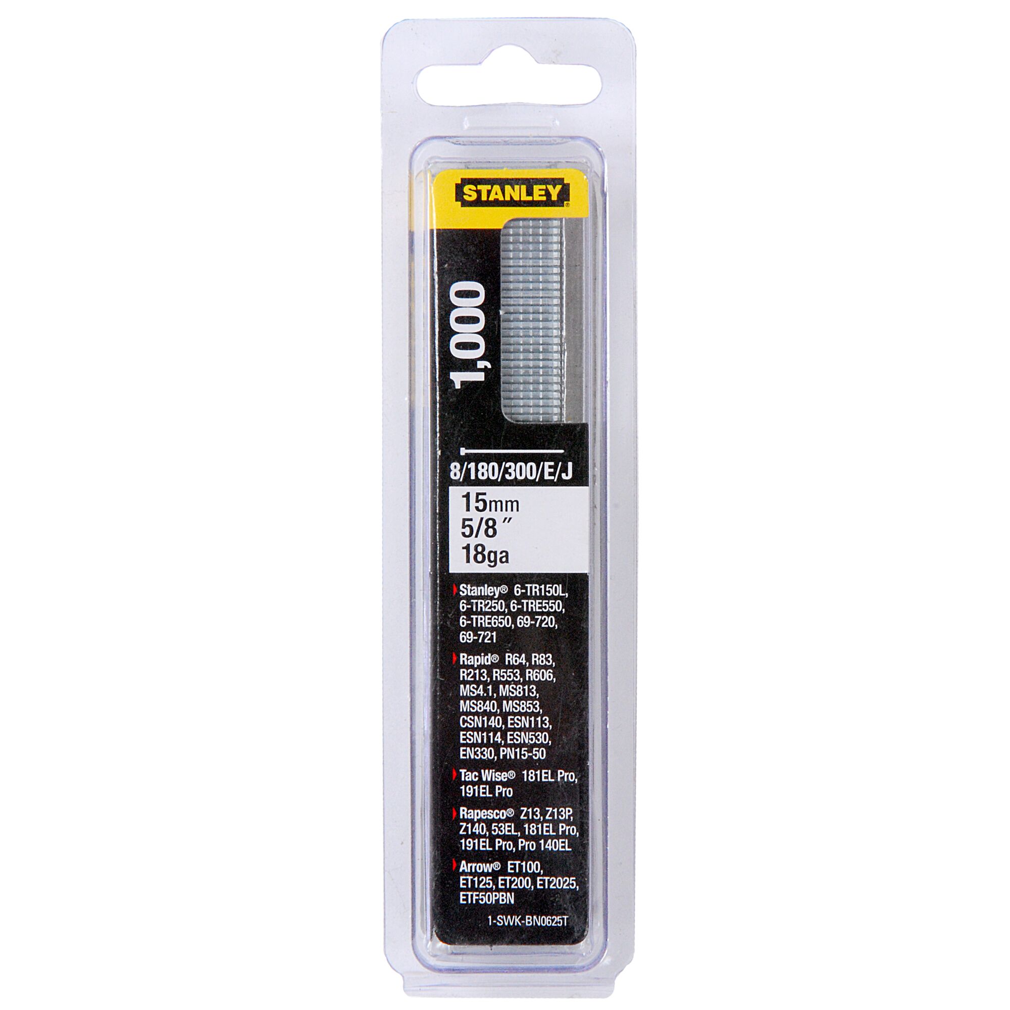 Stanley 5/8 Inch 15mm Brad Nails - SWKBN625S OEM Replacement