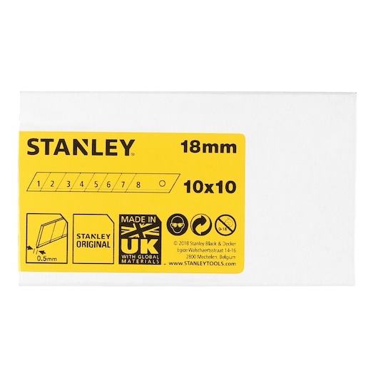 STANLEY MAKET BIÇAĞI YEDEĞİ 110 X 18 MM - 10X10 PK