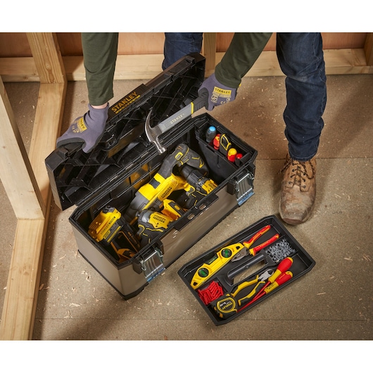 STANLEY FATMAX 23 in. Metal Plastic Tool Box