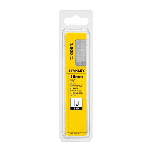 STANLEY® Type E/J Brad Nails - 15mm