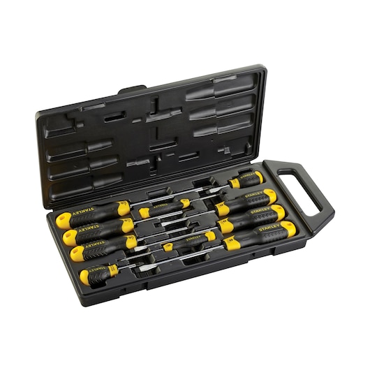 STANLEY® CUSHION GRIP™ Tornavida Pozidriv Paralel Tornavida Seti (10 adet)