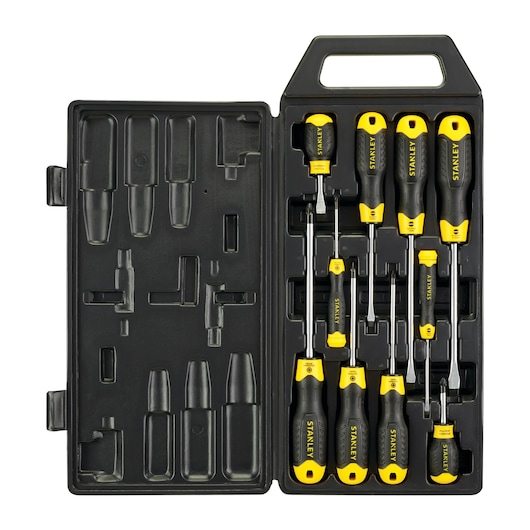 STANLEY® CUSHION GRIP™ Tornavida Pozidriv Paralel Tornavida Seti (10 adet)
