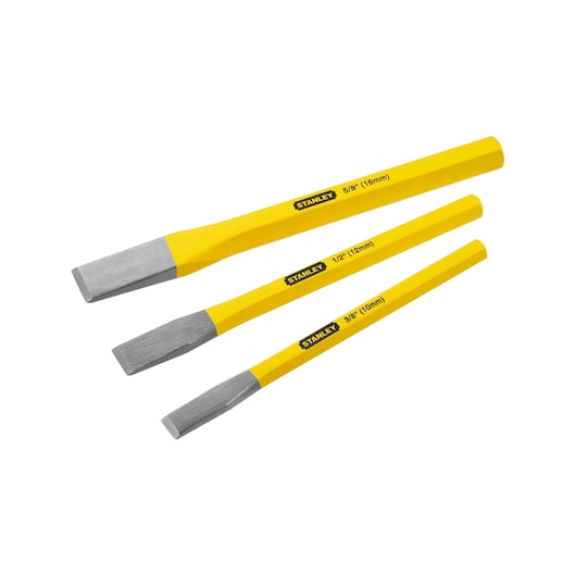 Stanley Kit 3Pc Cold Chisel Side View
