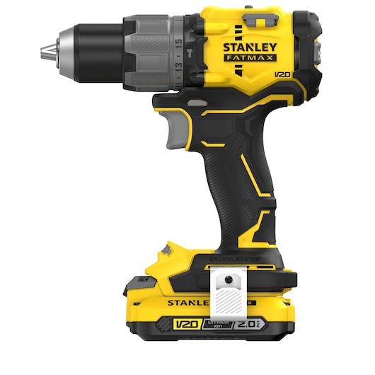 18V STANLEY® FATMAX® V20 Brushless Hammer Drill Driver with 2 x 2.0Ah Lithium Ion Batteries and Kit Box 