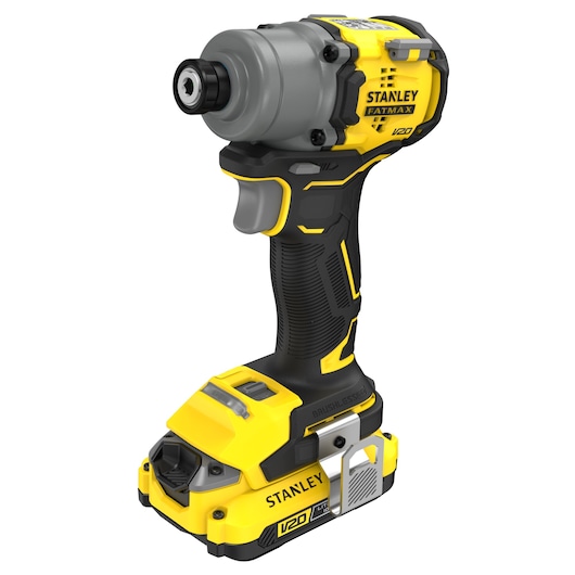 18V STANLEY® FATMAX® V20 Cordless Brushless 3-Speed Impact Driver with 2 x 2.0Ah Lithium Ion Batteries, Charger and Kit Box