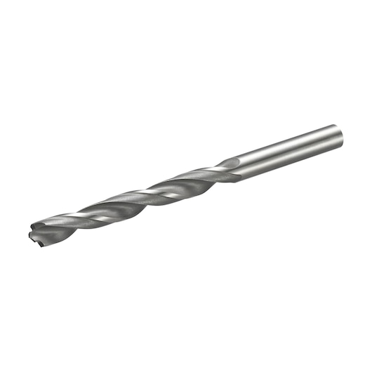 STANLEY STA51088 metal twist drill bit, side angle, silver finish, photography on white background.