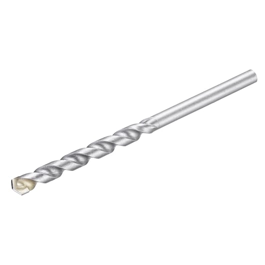 STANLEY STA53110 silver masonry drill bit, side angle, shown on white background.