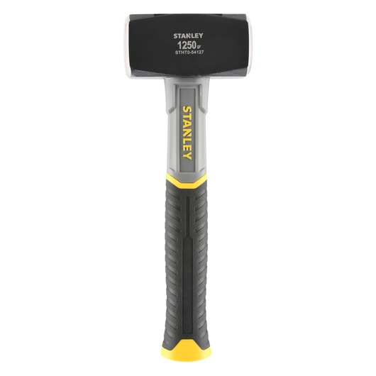 Stanley club hammer STHT0-54127 with a black and yellow handle, 1250g, shown upright on a white background.